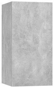 Set porta tv 6 pz grigio cemento in truciolato