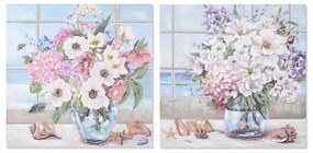 Quadro DKD Home Decor 100 x 2,8 x 100 cm 100 x 3 x 100 cm Shabby Chic (2 Unità)