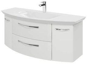 Base per mobile bagno Cassca PELIPAL 2 cassetti 2 ante P 46.2 x L 119 x H 48 cm bianco lucido