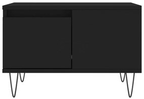 Tavolino da salotto nero 55x55x36,5 cm in legno multistrato