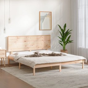 Giroletto Senza Materasso 200x200 Cm İn Legno Massello Di Pino /