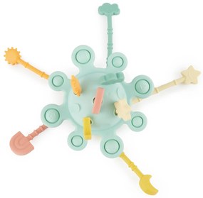 Bieco - Giocattolo di motricità in silicone con attività - eucalyptus