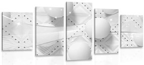 Quadri 5 pezzi – Lusso in bianco e nero