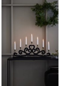 Markslöjd 705966 - Candelabro natalizio NIGHTFALL 7xE10/3W/230V nero/ottone