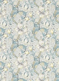 Clarke & Clarke Carta da parati Golden Lily - Slate/ Dove