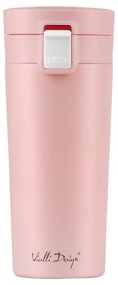 Tazza termica da viaggio rosa, 400 ml Fuori - Vialli Design