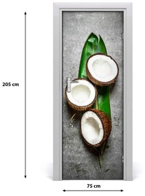 Rivestimento Per Porta Coconut sulla foglia 75x205 cm
