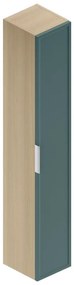 Colonna per mobile bagno Quadra 1 anta P 30 x L 30 x H 180 cm rovere natura/mirto opaco laccato mdf