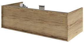 Mobile da bagno sospeso sotto lavabo L 105 x H 32 x P 48 cm rovere satinato, 1 cassetto SENSEA Neo Frame