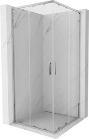 Mexen Exo-S Duo cabina doccia quadrata scorrevole 90 x 90 cm, trasparente, cromo - 8111-090-090-01-00