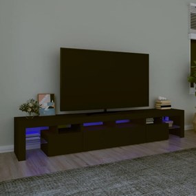 Mobile Porta Tv Con Luci Led Nero 230x36,5x40 Cm /