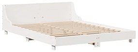 Letto senza materasso bianco 140x200 cm legno massello di pino