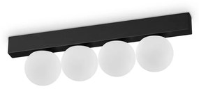 Plafoniera Contemporanea Ping Pong Metallo Nero Led Integrato 12W 3000K Ip20