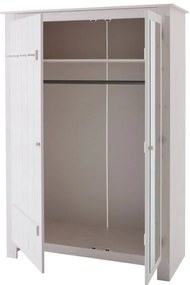 Armadio in legno di pino bianco con specchio 120x170 cm Bertram - Støraa