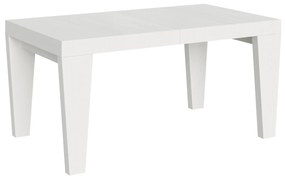 Tavolo allungabile Spimbo in diverse dimensioni e finiture, Bianco Frassino / 90x160/264 cm