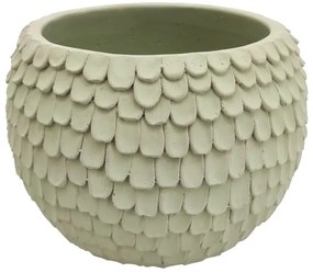 Vaso Caspo' sferico in ceramica  verde H 24.5 cm x D 31 cm