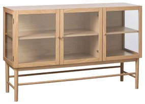 Vetrina in legno di quercia di colore naturale 88x140 cm Elba - Unique Furniture