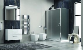 Box doccia 100x90 angolo anta scorrevole vetro opaco anticalcare KF5000S - KAMALU