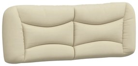 Letto con materasso crema 140x19 cm in tessuto