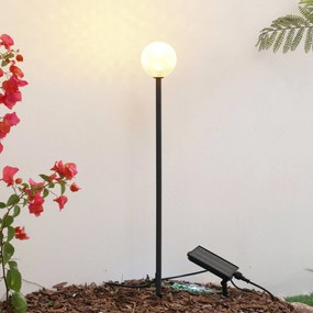 Lampada LED solare Brindley di Lindby, nera, vetro, IP65