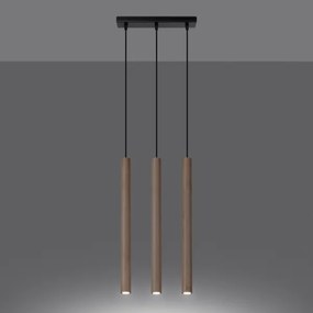 Sollux SL.1267 - Lampadario a sospensione con filo PASTELO 3xG9/8W/230V legno