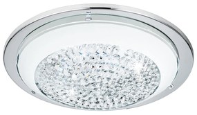 Plafoniera Rustico - Country Acolla Acciaio Cromo 3 Luci Led Integrato 3,6W