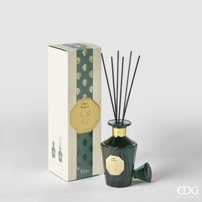 EDG - Enzo De Gasperi Profumatore Bottiglia Goldlily 230ml + Bastoncini h 16 olive flower