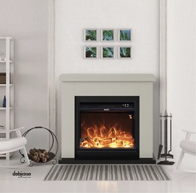 Sined Mpc Caminetto Elettrico "Asciano" Da 100 Cm C/Potenza 1500W Beige