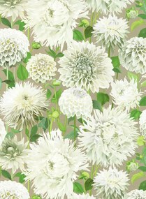 Harlequin Carta da parati Dahlia - Sail Cloth/ Meadow/ Gilver