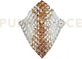 Applique a parete rumba trasparenti e ambra 1 luce attacco g9 25x14...