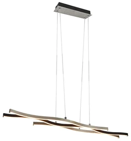 Design hanglamp zwart met zilver incl. LED dimbaar - Blaze