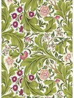 Morris & Co Carta da parati Leicester - Sour Green/ Plum