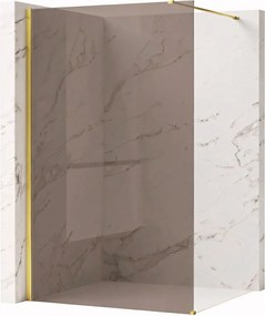Parete doccia Rea Flexi Brown / Gold 140
