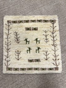 Gabbeh Tappeto persiano 40x40 Beige (Iran) Annodato A Mano