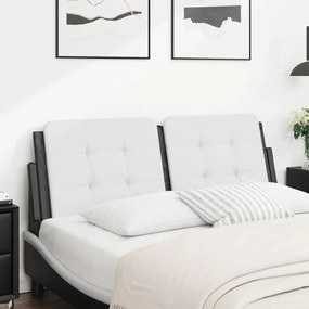 Cuscino Testiera Nero E Bianco 120 Cm İn Similpelle /