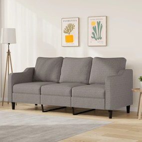 Divano A 3 Posti Tortora 180 Cm İn Tessuto /