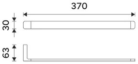 NIMCO MA 29097-26 - Appendiabiti da parete MAYA 37 cm cromo lucido