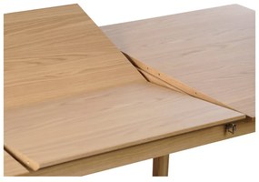 Tavolo da pranzo pieghevole con piano in rovere decorato in colore naturale 95x200 cm Bari - Unique Furniture