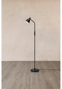 Lampada da terra nera opaca con paralume in metallo (altezza 143 cm) Story - Markslöjd