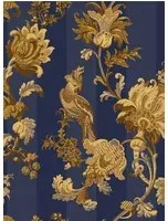 Streifentapete Zerzura von Cole & Son - Royal Blue & Gold