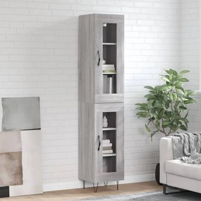 Credenza Grigio Sonoma 34,5x34x180 Cm İn Legno Multistrato /