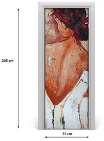 Adesivo per porta interna Donna 75x205 cm