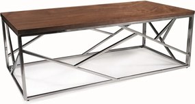 Tavolino Escada A – noce / argento 120x60 cm