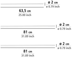 WENKO 19214100 - Asta UNIVERSAL 2x2 cm bianca