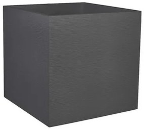 Vaso EDA CF-6540042 Antracite Grigio scuro Plastica Quadrato 49,5 x 49,5 x 49,5 cm