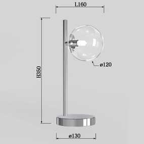 ONLI - Lampada da tavolo KIMBERLY 1xG9/6W/230V 35 cm cromo lucido