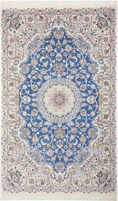 Nain Tappeto 240x150 Blu (Iran) Annodato A Mano