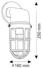 Applique da esterno LUND 1xE27/12W/230V IP44 cromo