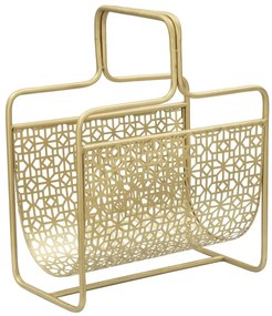 Portariviste Elegante in Metallo Dorato cm 37x22x44,5