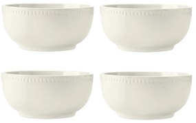 Set 4 ciotole cereali ceramica bianca Cranborne Mikasa